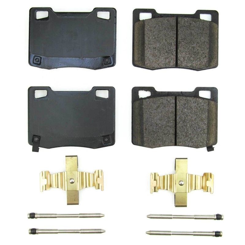 Power Stop Brake Pad, Z17 Evolution, Fmsi Number D2363, Ceramic Brake Pads, Set of 4, With Premium Stainless Steel Hardware – 17-2363