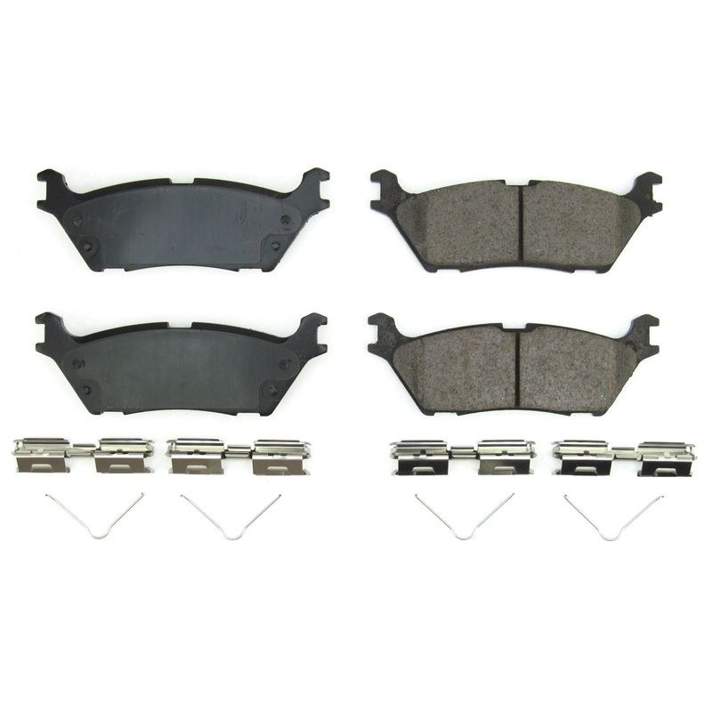 Power Stop Brake Pad, Z17 Evolution, Fmsi Number D2383, Ceramic Brake Pads, Set of 4, With Premium Stainless Steel Hardware – 17-2383