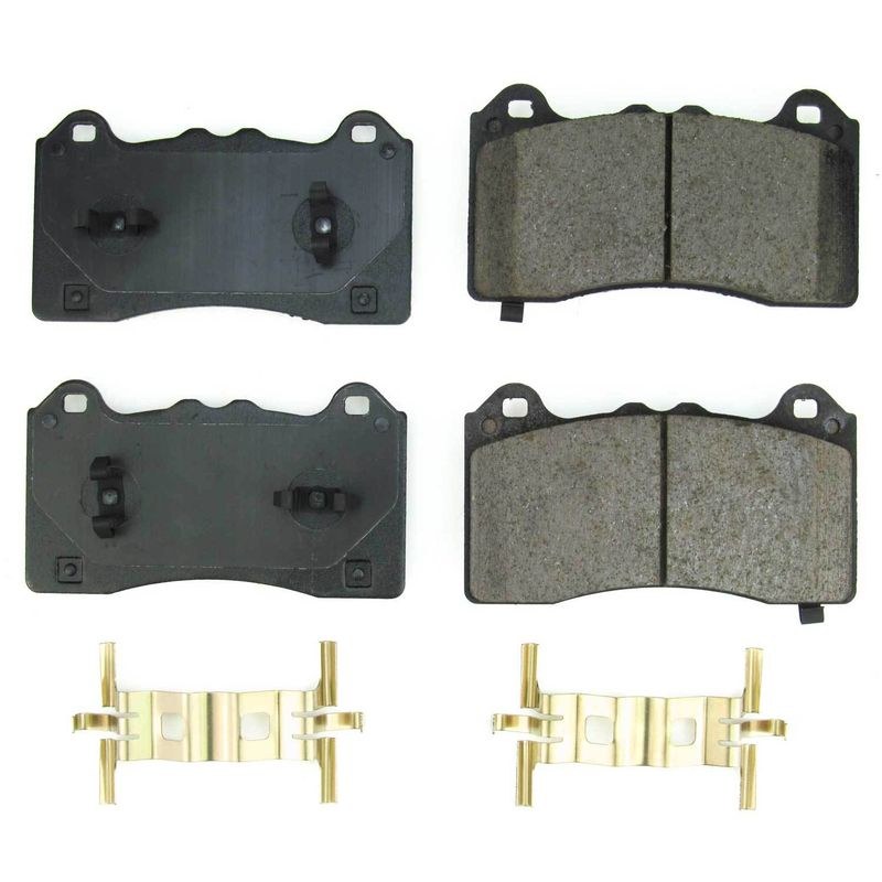 Power Stop Brake Pad, Z17 Evolution, Fmsi Number D2390, Ceramic Brake Pads, Set of 4, With Premium Stainless Steel Hardware – 17-2390