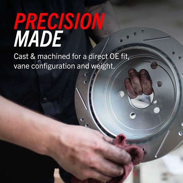 Power Stop Brake Rotor, Evolution Series, Drilled and Slotted, One Piece Design with Hat, Wheel Bolt Pattern 8 X 165.1 Millimeter, Rear – AR83067XL