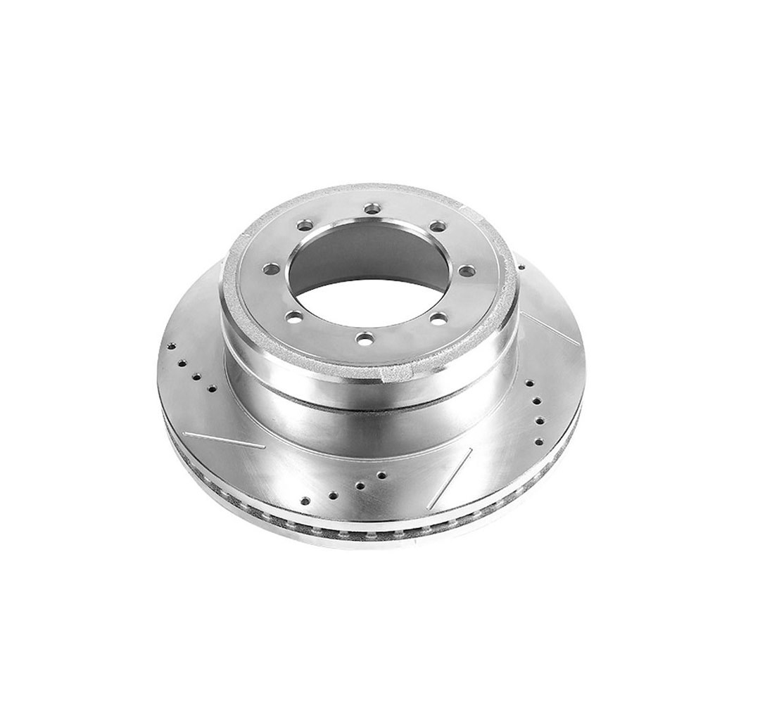 Power Stop Brake Rotor, Evolution Series, Drilled and Slotted, One Piece Design with Hat, Wheel Bolt Pattern 8 X 155.4 Millimeter, Rear – AR85154XL