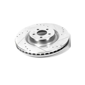 Power Stop Brake Rotor, Evolution Series, Drilled and Slotted, One Piece Design with Hat, Wheel Bolt Pattern 5X 114.3 Millimeter, Front – AR85159XL