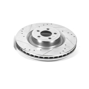 Power Stop Brake Rotor, Evolution Series, Drilled and Slotted, One Piece Design with Hat, Wheel Bolt Pattern 5X 114.3 Millimeter, Front – AR85159XR