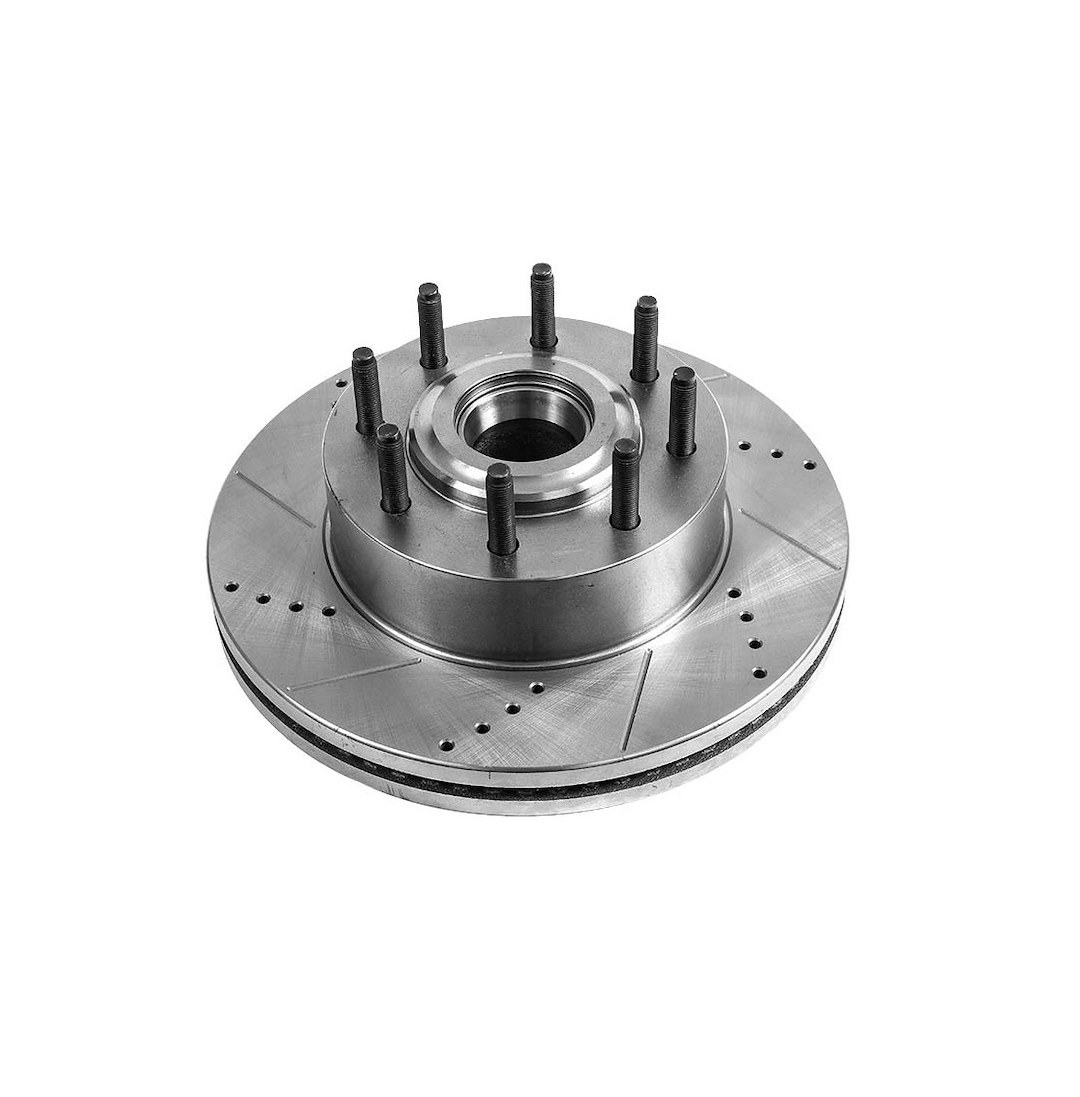 Power Stop Brake Rotor, Evolution Series, Drilled and Slotted, One Piece Design with Hat, Wheel Bolt Pattern 8 X 170 Millimeter, Front – AR85169XL