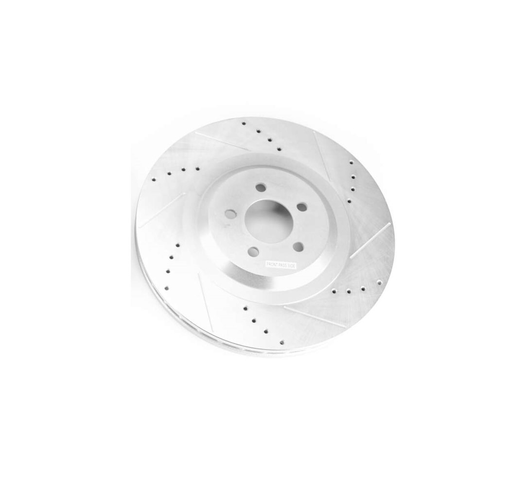 Power Stop Brake Rotor, Evolution Series, Drilled and Slotted, One Piece Design with Hat, Wheel Bolt Pattern 5X 115 Millimeter, Front – AR86002XR