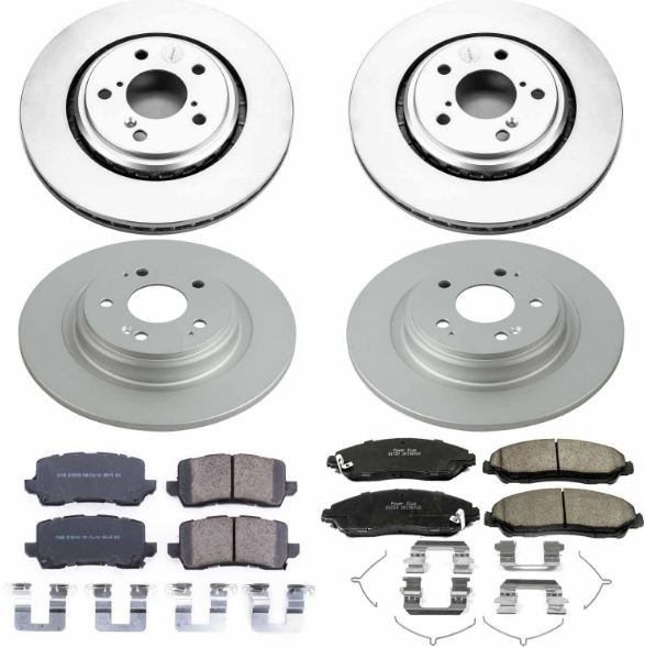 Power Stop Brake Kit, Z17 Evolution Geomet ®, Ceramic Brake Pads, Geomet® Coated Brake Rotor – CRK7922