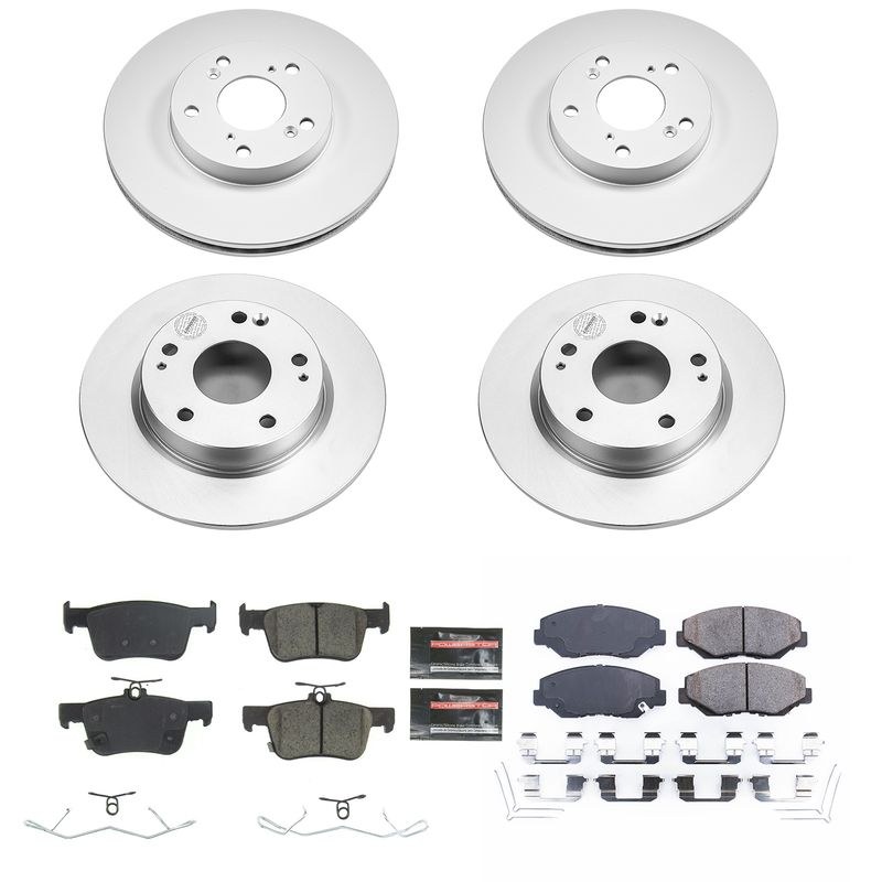 Power Stop Brake Kit, Z17 Evolution Geomet ®, Ceramic Brake Pads, Geomet® Coated Brake Rotor – CRK8620