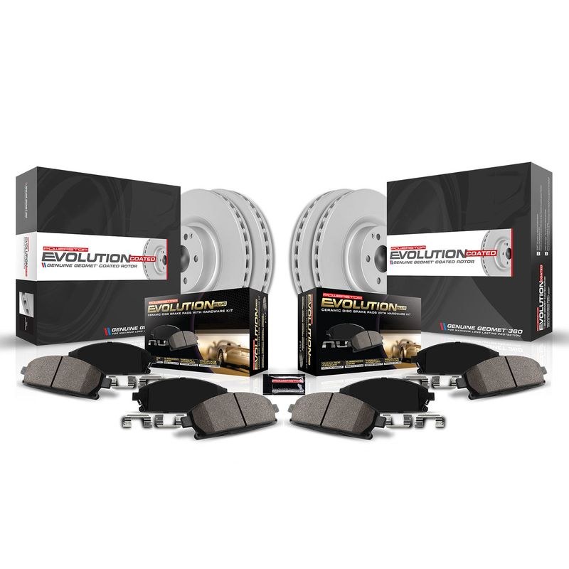 Power Stop Brake Kit, Z17 Evolution Geomet ®, Ceramic Brake Pads, Geomet® Coated Brake Rotor – CRK8620