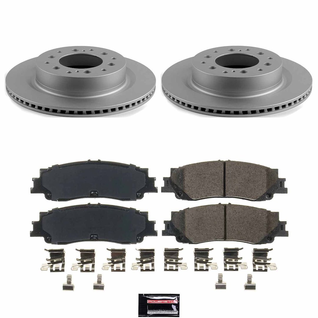 Power Stop Brake Kit, Z17 Evolution Geomet®, Ceramic Brake Pads, 354 Millimeter Vented Front Rotor – CRK8938