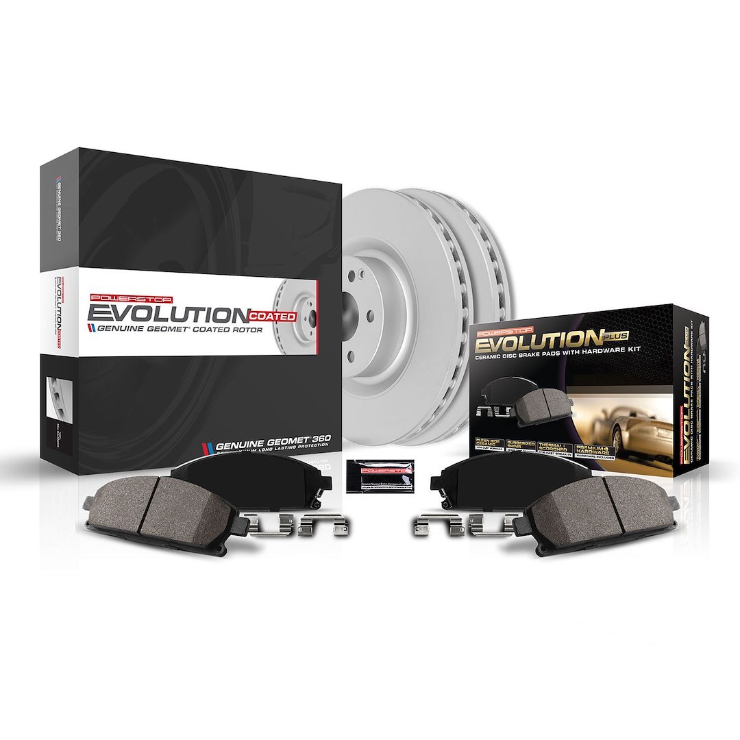 Power Stop Brake Kit, Z17 Evolution Geomet®, Ceramic Brake Pads, 354 Millimeter Vented Front Rotor – CRK8938