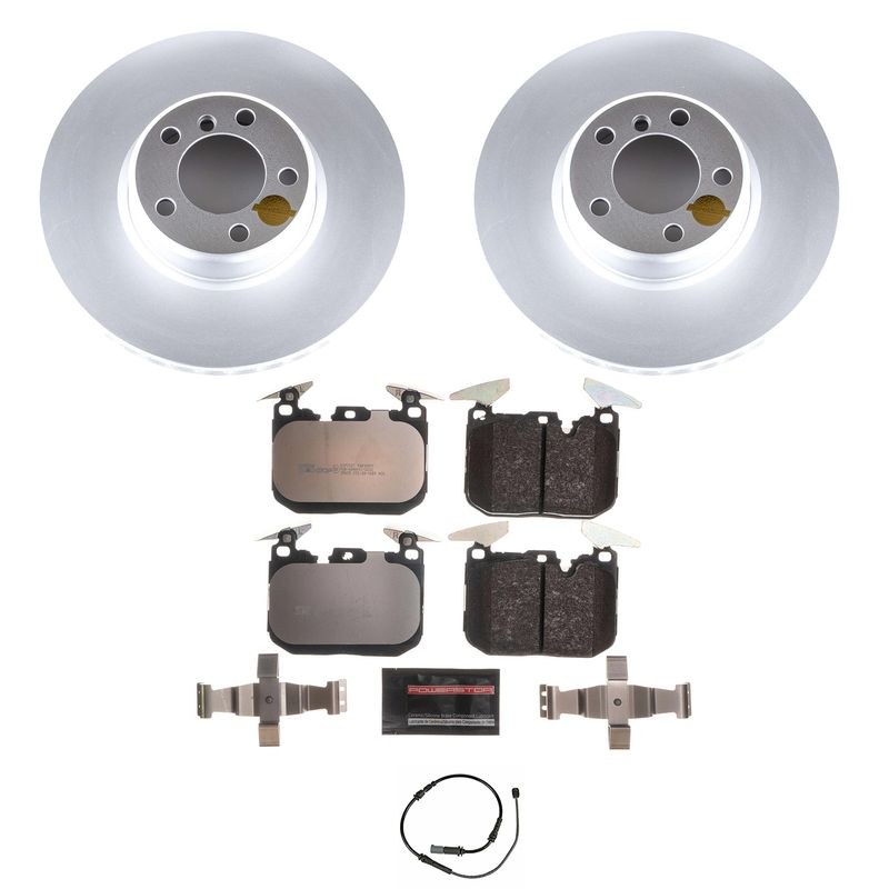 Power Stop Brake Kit, Euro-Stop, ECE-R90 Certified Pads, ECE-R90 Certified Vented Rotor, With Euro-Stop Disc Brake Pads and Hardware Kit – ESK6653