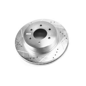 Power Stop Brake Rotor, Evolution Series, Drilled and Slotted, One Piece Design with Hat, Wheel Bolt Pattern 6 X 139.70 Millimeter, Front – JBR1754XL