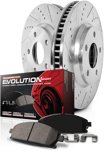 Power Stop Brake Kit, 1-Click Brake Kit, Carbon Fiber Ceramic Brake Pads – K108