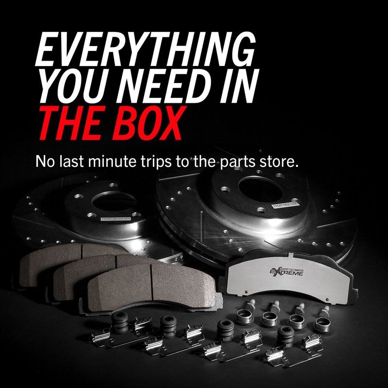 Power Stop Brake Kit, Z26 Street Warrior, Z26 Street Warrior Carbon Fiber Ceramic Brake Pads, Drilled and Slotted Rotor – K6107-26