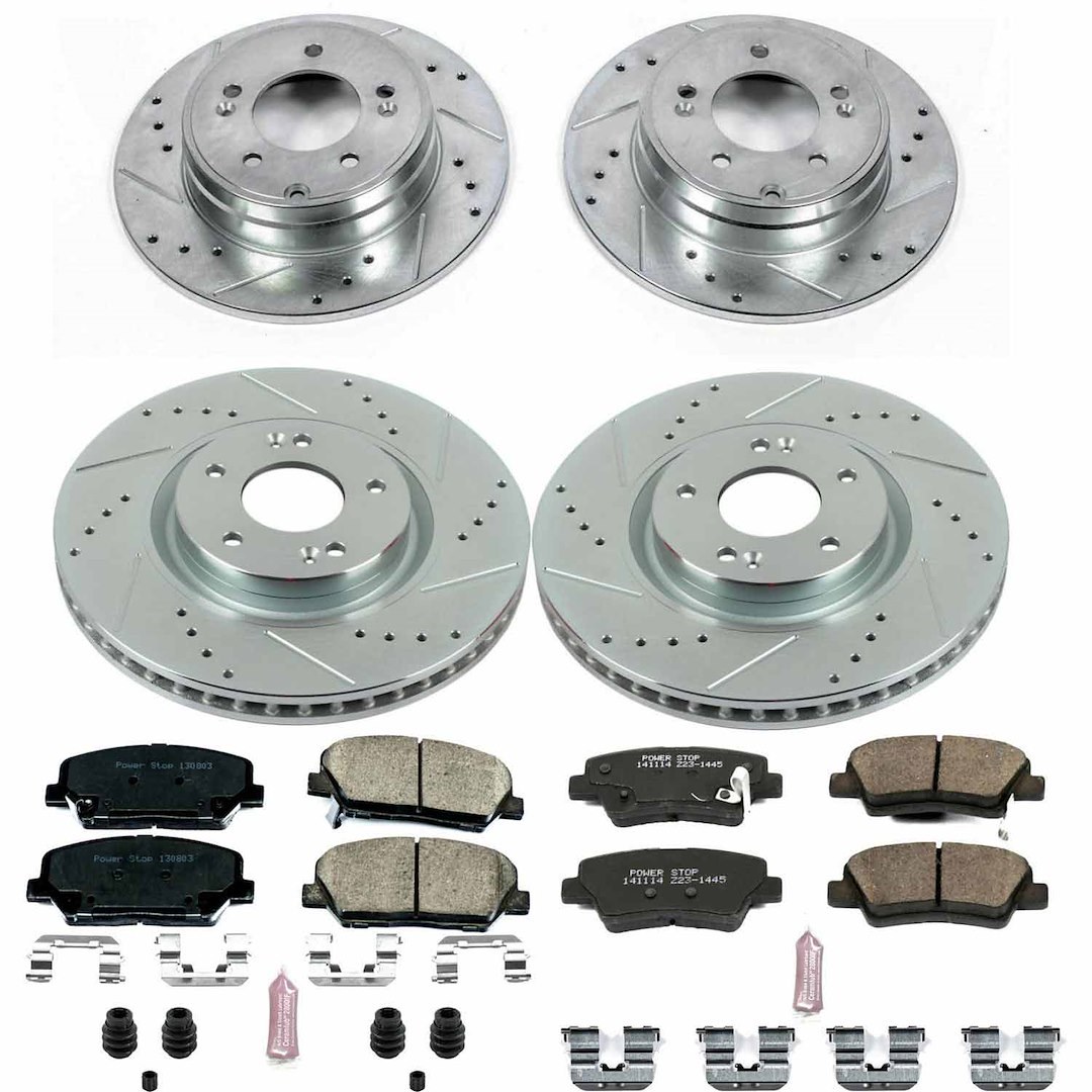 Power Stop Brake Kit, Z23 Evolution Sport, Carbon-Fiber Ceramic Brake Pads – K6325