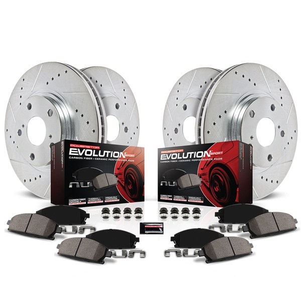 Power Stop Brake Kit, Z23 Evolution Sport, Carbon-Fiber Ceramic Brake Pads – K6325