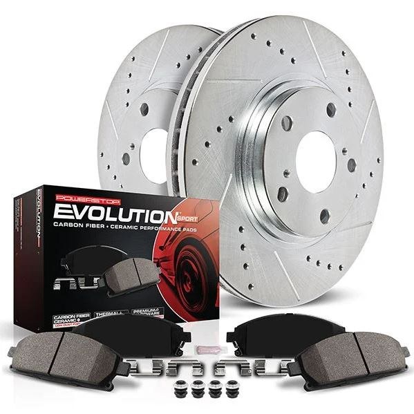 Power Stop Brake Kit, Z23 Evolution Sport, Carbon-Fiber Ceramic Brake Pads – K7175