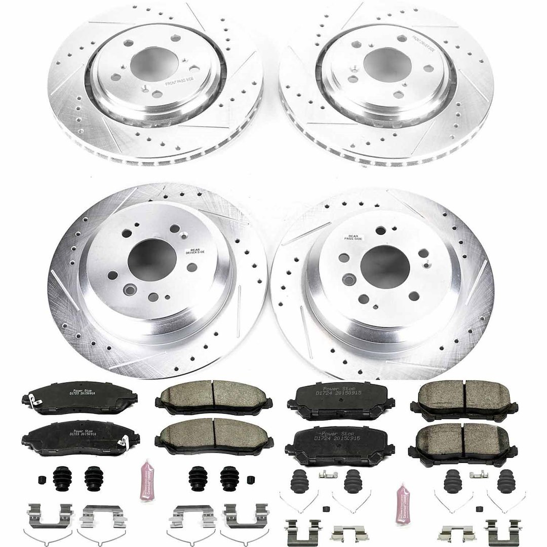 Power Stop Brake Kit, Z23 Evolution Sport, Carbon-Fiber Ceramic Brake Pads – K7576