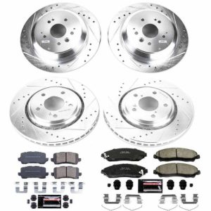 Power Stop Brake Kit, Z23 Evolution Sport, Z23 Evolution Sport Carbon Fiber Ceramic Brake Pads – K7922