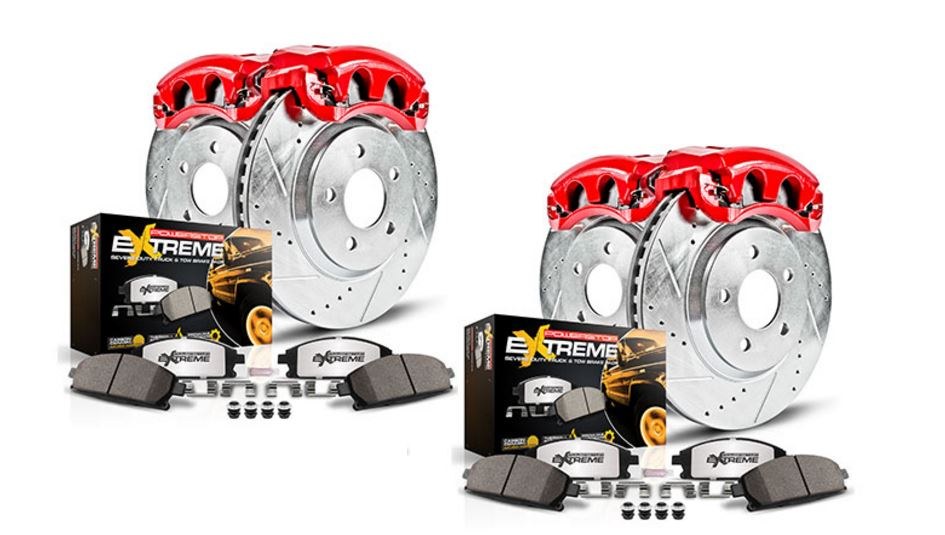 Power Stop Brake Kit, 1-Click Brake Kit, Z36 Extreme Carbon Fiber Ceramic Brake Pads, Cross-Drilled and Slotted Rotor – KC2070-36