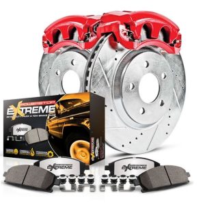 Power Stop Brake Kit, 1-Click Brake Kit, Z36 Extreme Carbon Fiber Ceramic Brake Pads, Cross-Drilled and Slotted Rotor – KC6560-36