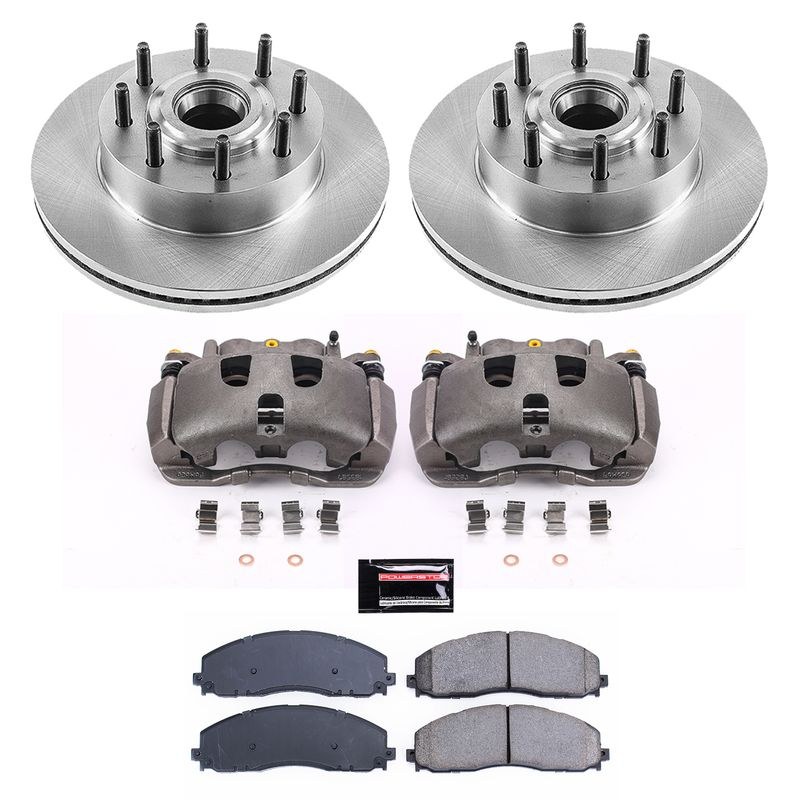 Power Stop Brake Kit, Autospecialty, Ceramic Brake Pads, With Rotors/ Brake Pads/ OE Calipers/ Stainless Steel Hardware – KCOE6821