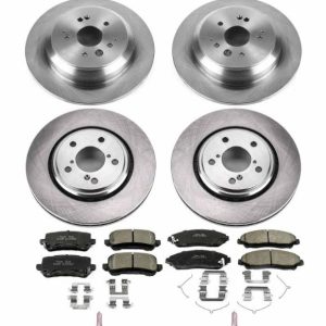 Power Stop Brake Kit, Autospecialty, Ceramic Brake Pads, OE Replacement Rotor, With Rotor/ Brake Pad/ Hardware – KOE7922