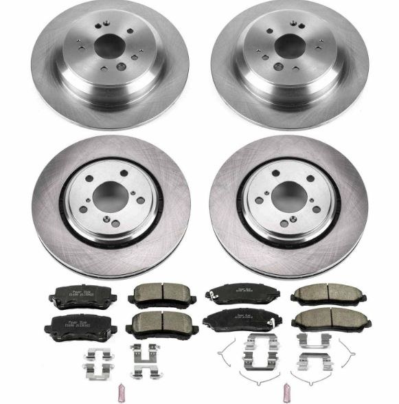 Power Stop Brake Kit, Autospecialty, Ceramic Brake Pads, OE Replacement Rotor, With Rotor/ Brake Pad/ Hardware – KOE7922