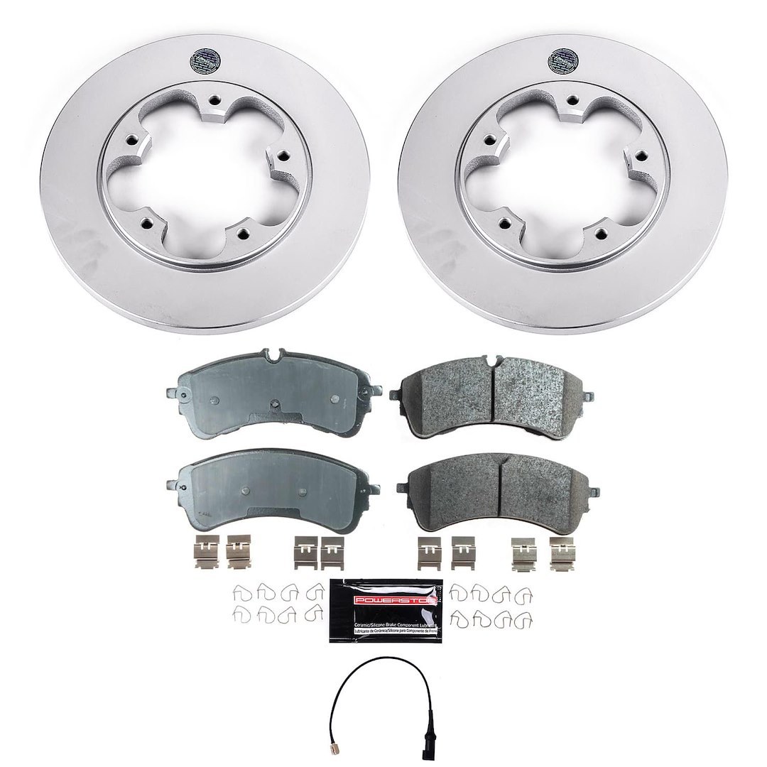 Power Stop Brake Kit, Z17 Stock Replacement, Ceramic Pads, 308 Millimeter Solid Front Non-Coated Rotor – KOE9057