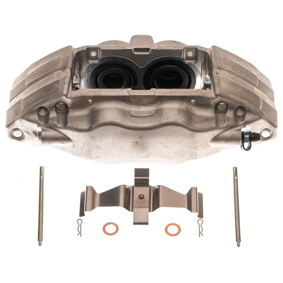 Power Stop Brake Caliper, Autospecialty, Fixed Mount, Four 1-1/2 Inch Diameter Aluminum Piston, Without Brake Pads, Gray – L3699
