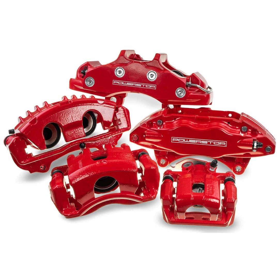 Power Stop Brake Caliper, Performance, Floating, Single 86 Millimeter Piston Caliper, Without Brake Pads, Powder Coated, Red, Cast Iron – S15174