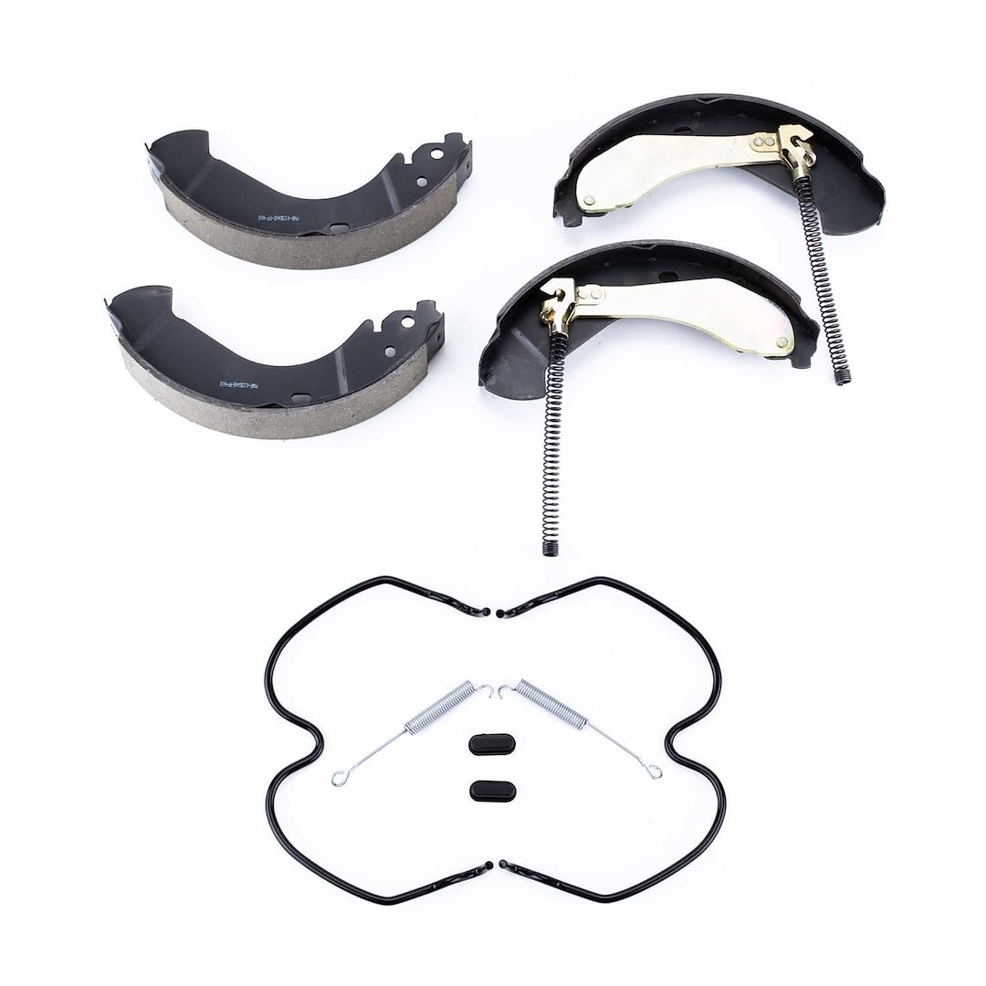 Power Stop Brake Shoe, Semi-Metallic, Bonded, With 2 Parking Brake Levers and Mounting Hardware – SSH815