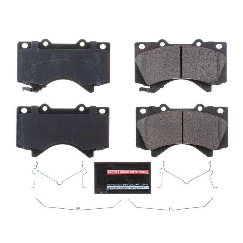 Power Stop Brake Pad, Z23 Evolution Sport, Fmsi Number D1303, Carbon Fiber Ceramic, Set of 4, With Hardware – Z23-1303