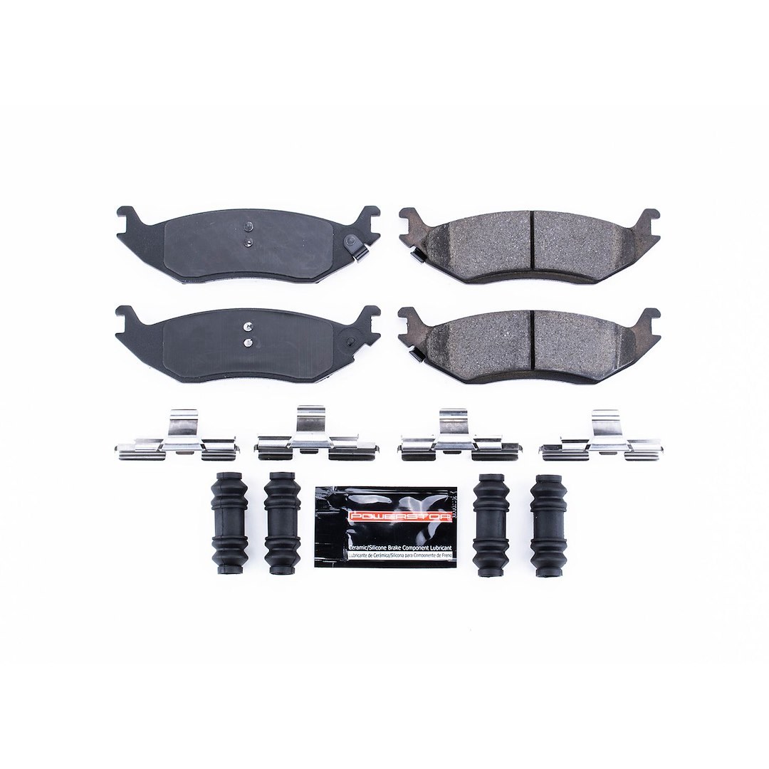 Power Stop Brake Pad, Z23 Evolution Sport, Fmsi Number D898, Carbon-Fiber Ceramic, Set of 4 – Z23-898