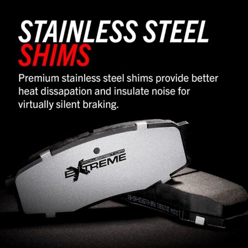 Power Stop Brake Pad, Z36 Truck & Tow, Fmsi Number D2232, Carbon-Fiber Ceramic Brake Pads, Set of 4, With Premium Stainless Steel Hardware – Z36-2232