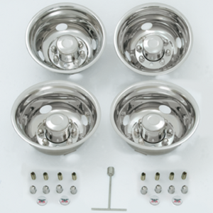 Phoenix USA Wheel Simulator, D.o.t.liner, Fits 16 Inch and 16-1/2 Inch Diameter 8 Lug Dual Wheels, Polished, Stainless Steel, Bolt-On – NDT165