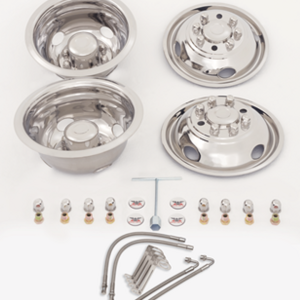 Phoenix USA Wheel Simulator, D.o.t.liner, Fits 16 Inch Diameter 8 Lug Dual Wheels, Polished, Stainless Steel, Bolt-On – NF12M