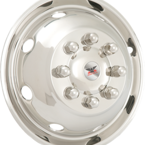 Phoenix USA Wheel Simulator, D.o.t.liner, Fits 16 Inch Diameter 8 Lug Dual Wheels, Polished, Stainless Steel, Bolt-On – NF98