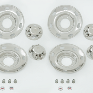 Phoenix USA Wheel Simulator, D.o.t.liner, Fits 16 Inch Diameter 8 Lug Single Wheels, Polished, Stainless Steel, Bolt-On – NSF921