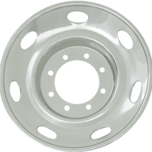 Phoenix USA Wheel Simulator, D.o.t.liner, Fits 16 Inch Diameter 8 Lug Single Wheels, Polished, Stainless Steel, Bolt-On – NSF921