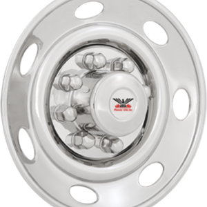 Phoenix USA Wheel Simulator, D.o.t.liner, Fits 16 Inch Diameter 8 Lug Single Wheels, Polished, Stainless Steel, Bolt-On – NST06