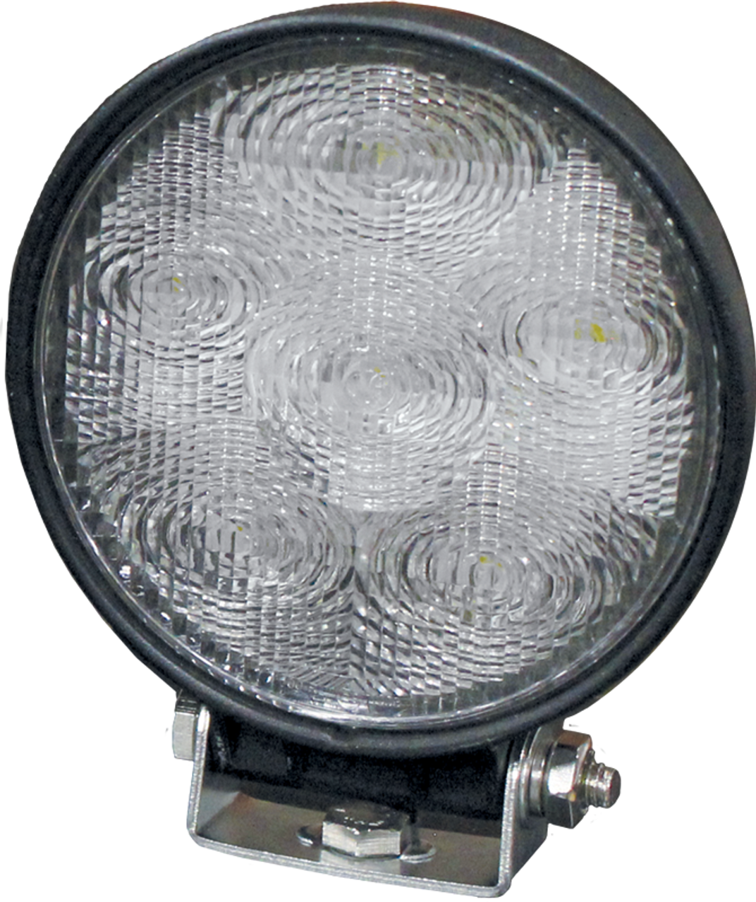 Phoenix USA Work Light, 4.6 Inch Round Die Cast Housing, Pedestal Mount, 18 Watts, 6 High-Intensity LED Diodes, Black – PWLR100