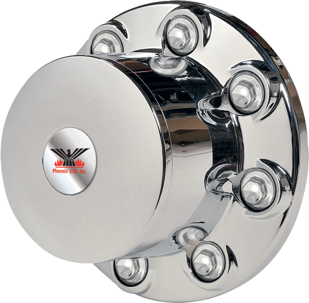 Phoenix USA Wheel Center Cap, Fits 8 Lug Rear Wheels, 8 X 275 Millimeter/ 8 X 10.83 Inch Bolt Pattern, 22 Millimeter Diameter, Closed Style – Q822R