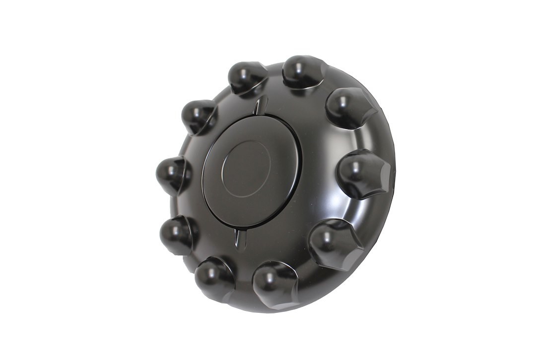 Phoenix USA Wheel Simulator Axle Cover, Fits 10 Lug Wheels, 10 X 225 Millimeter/ 10 X 8.85 Inch Bolt Pattern, Front, Closed Style, Black – QH2001BF