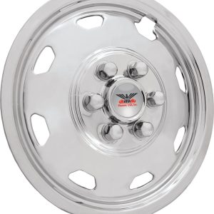 Phoenix USA Wheel Simulator, Quickliner, Fits 17 Inch Diameter 6 Lug Single Wheels, Polished, Stainless Steel, Snap-On, Set of 4 – QLSF17