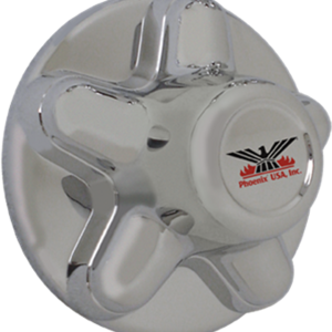 Phoenix USA Trailer Hub Cover, Quicktrim, 5 Lug, 4-1/2 Inch Diameter, Closed Style, Chrome Plated, ABS Plastic, Single – QT545CHS