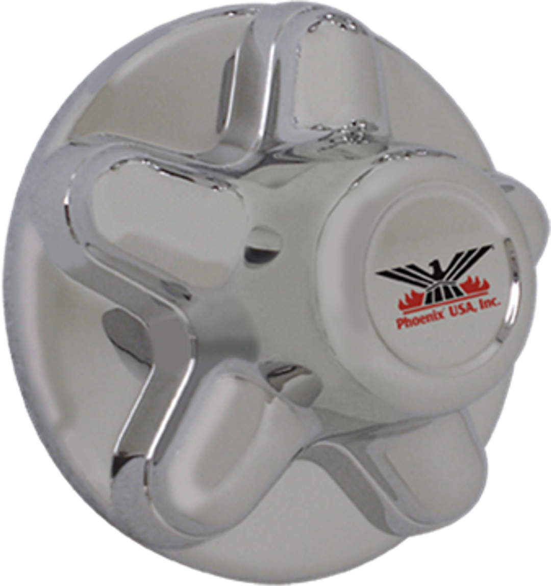 Phoenix USA Trailer Hub Cover, Quicktrim, 5 Lug, 4-1/2 Inch Diameter, Closed Style, Chrome Plated, ABS Plastic, Single – QT545CHS