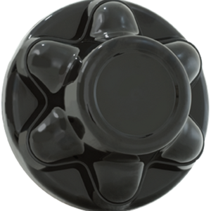 Phoenix USA Trailer Hub Cover, Quicktrim, 6 Lug, 5-1/2 Inch Diameter, Closed Style, Black, ABS Plastic, Single – QT655BHN