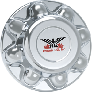 Phoenix USA Wheel Center Cap, Quicktrim, Fits 8 Lug Wheels, 6-1/2 Inch Diameter, Closed Style, Chrome Plated, ABS Plastic, Single – QT765CHN