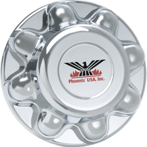 Phoenix USA Wheel Center Cap, Quicktrim, Fits 8 Lug Wheels, 6-1/2 Inch Diameter, Closed Style, Chrome Plated, ABS Plastic, Single – QT865CHN